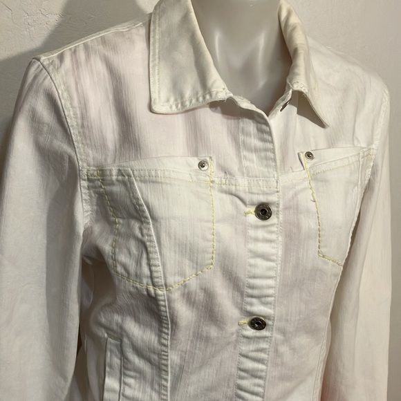 Kikit Jeans white denim jacket by Maurice Sassoon M - Picture 2 of 7